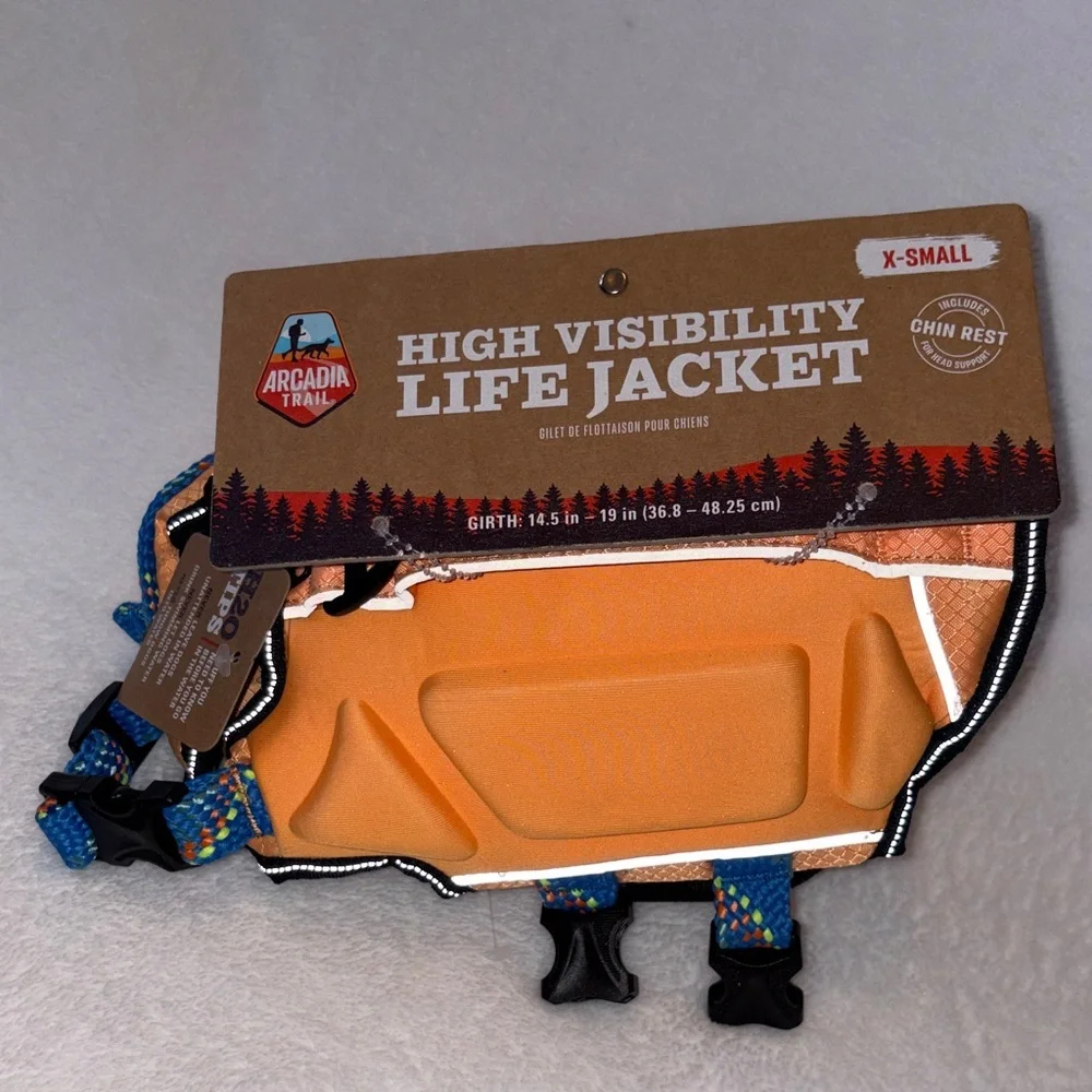 Arcadia Trail High Visibility Life Jacket FOR X SMALL DOG NWT